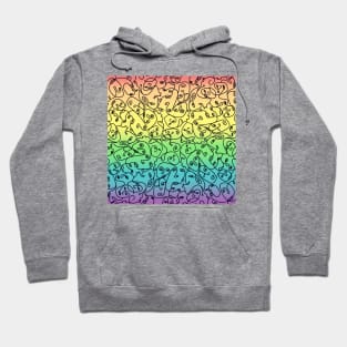 Funky Faces on Rainbow Hoodie